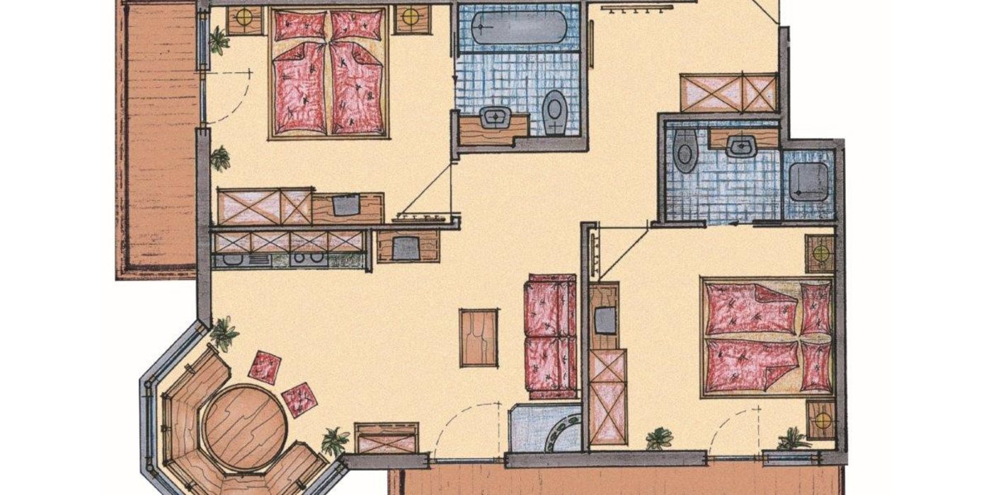 Floor plan for the "Die Blonde" apartment